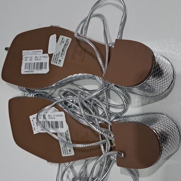 Schutz Women's Thea Ankle Tie Block Heel Sandals - Picture 8 of 10